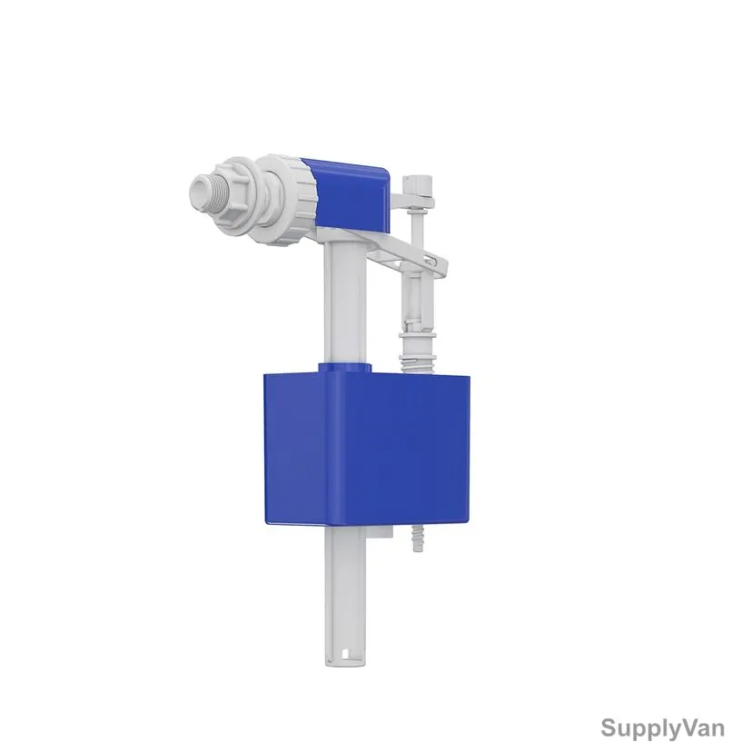 Mega Side Inlet Float Valve, 3027, Omega, Polyethylene, 3/8 Inch Inlet Size, White/Blue — image 1