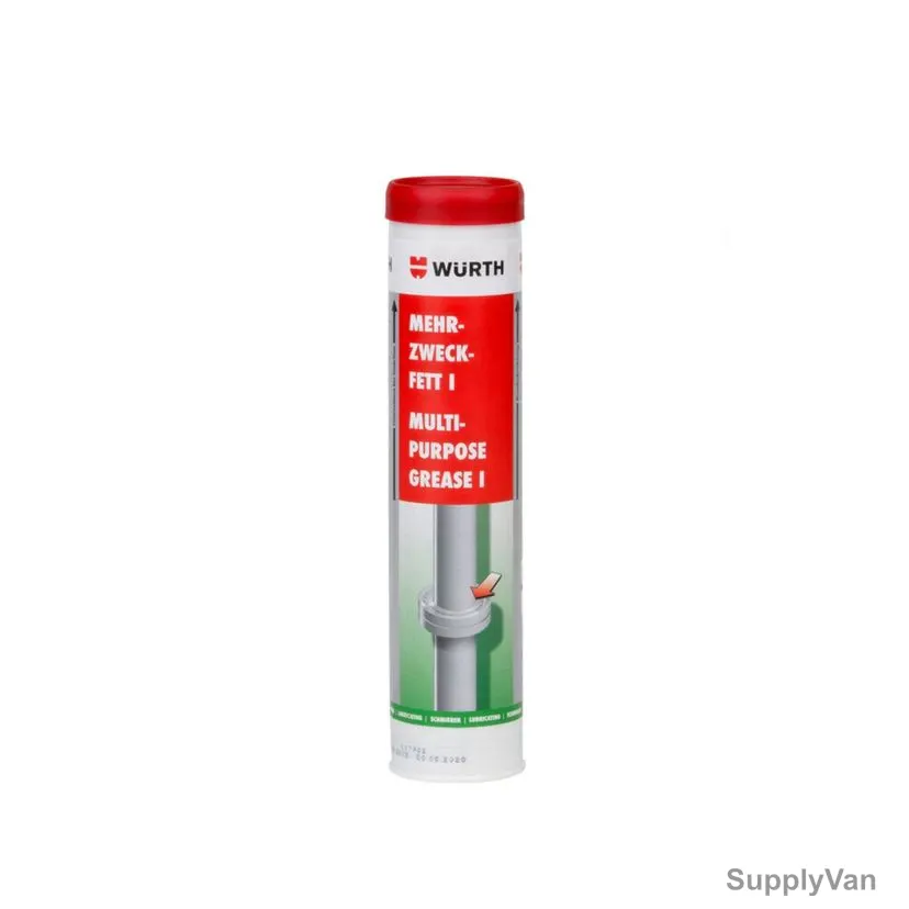 Wurth Multi Purpose Grease II, 0893 8711, 400GM, Grey/Black