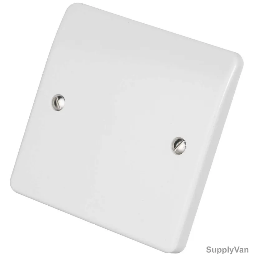 Mk Electrical Blank Plate K3827WHI, Logic Plus, Thermoset Plastic, 1 Gang, White