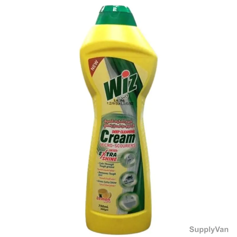 Wiz Scouring Cream Cleaner, Lemon, 750ML — image 1