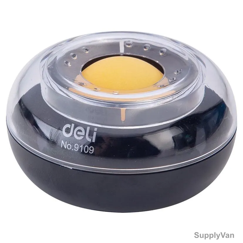 Deli Fingertip Roller Moistener, E9109, GPPS, 90MM Dia, Black — image 1