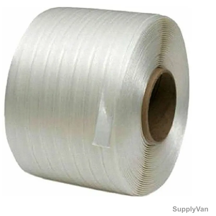 Cord Strap, Polycord, 19MM x 700 Mtrs, White, 2 Rolls/Pack — image 1