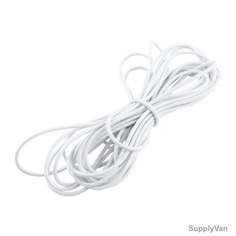 Ccylez Elastic Bungee Cord Rope, Polypropylene, 5MM Dia x 10 Mtrs Length, White