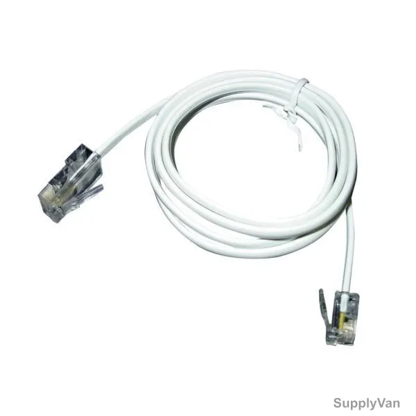 RJ11 to RJ45 Telephone Cable, 2Mtrs, White