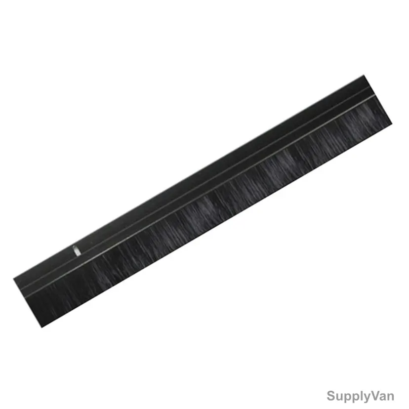Door Brush, 1 Mtr, Aluminium, Black