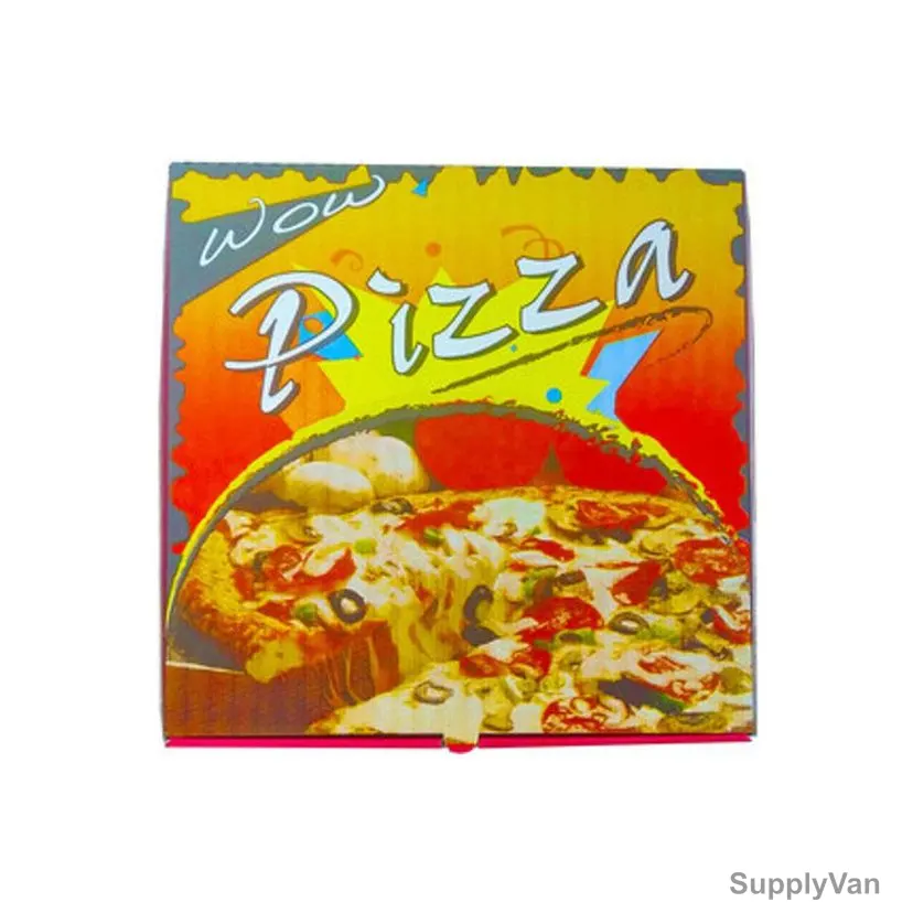 Snh Wow Pizza Box, 23CMX23CM7, Paper, 23 x 23CM, Red, 10 Pcs/Pack — image 1