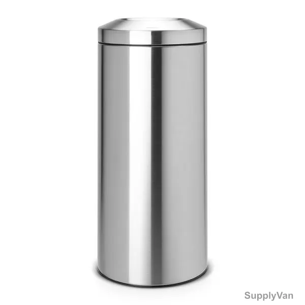 Brabantia Flame Guard Paper Bin, 378621, 30 Litres, Matt Steel