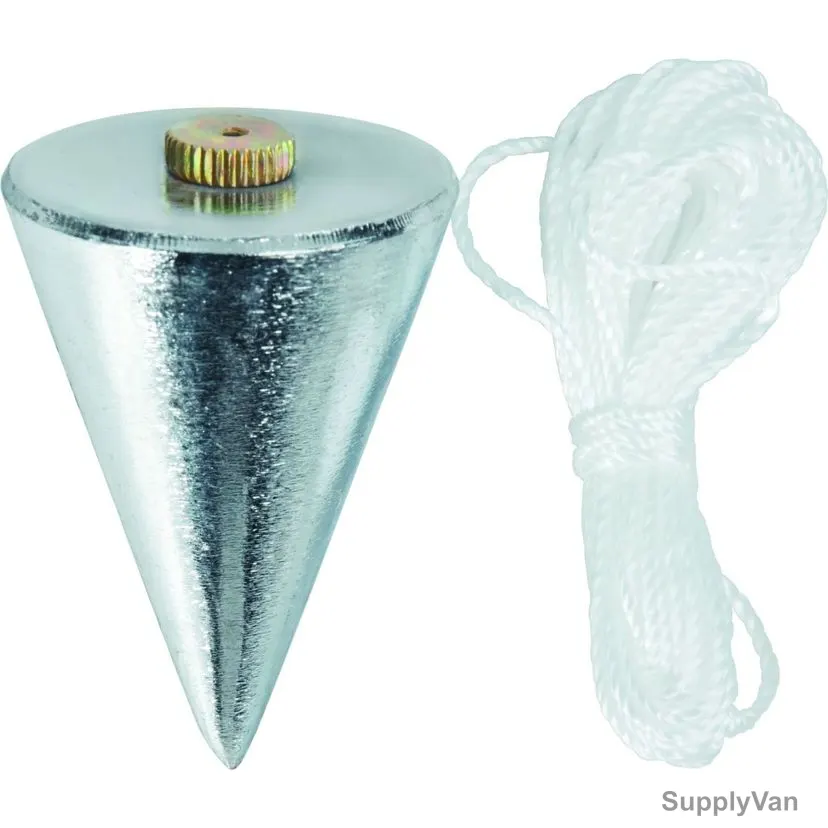 Mtx Cone Plumb Bob With 5 Mtrs Lace, 848339, Steel, 300GM