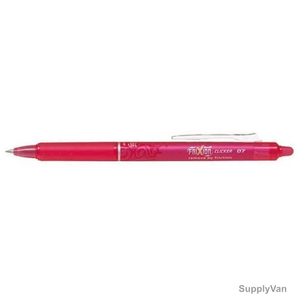 Pilot Clicker Roller Ball Pen, BLRTFR7, Frixion, 0.7MM Tip Size, Magenta