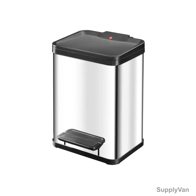 Hailo Pedal Waste Bin, HLO-0619-200, Oko Uno Plus M, 17 Litres, Silver