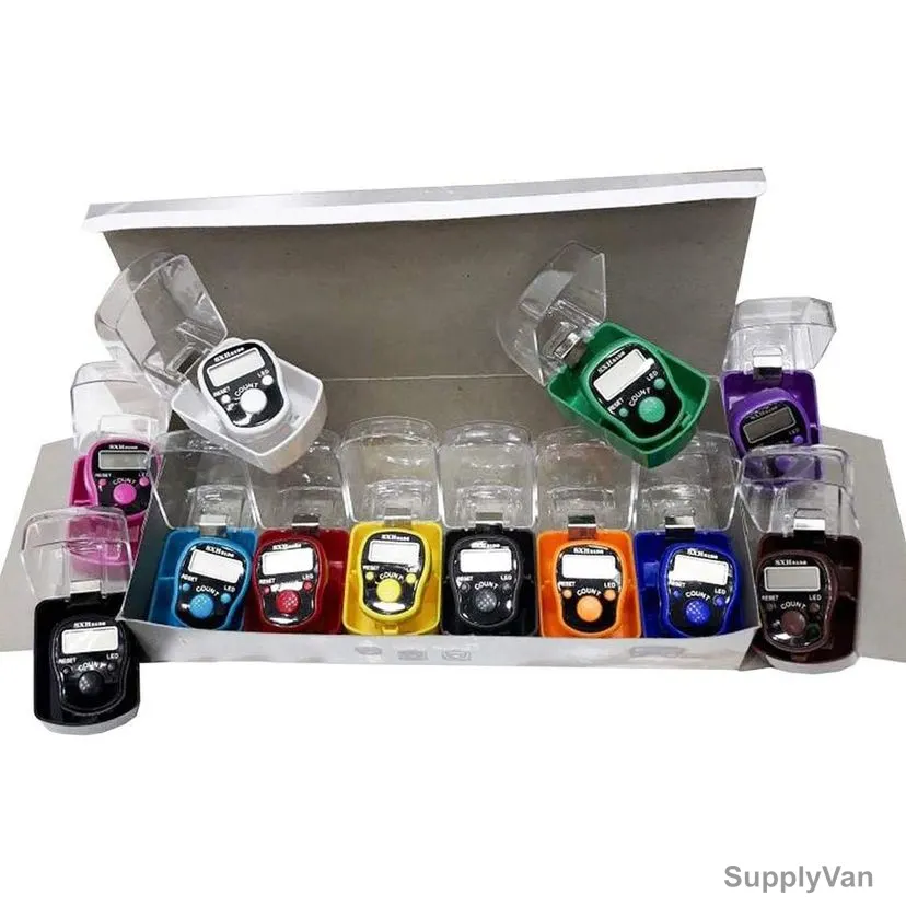 Handheld Tally Counter, Multicolor, 12 Pcs/Pack