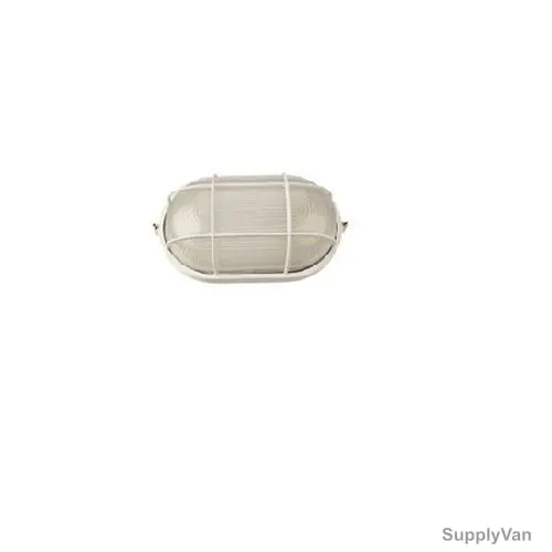 Creo Light Bulkhead Oval LED Ceiling Light, BOSM211044, E27, 9W, IP44, White