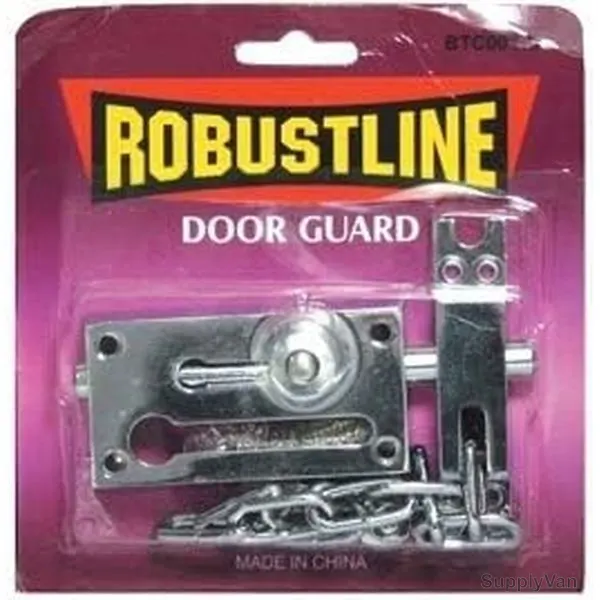 Robustline Door Chain Guard Lock with Double Locking System, BT-0010C, Stainless Steel, Chrome Plated — image 1
