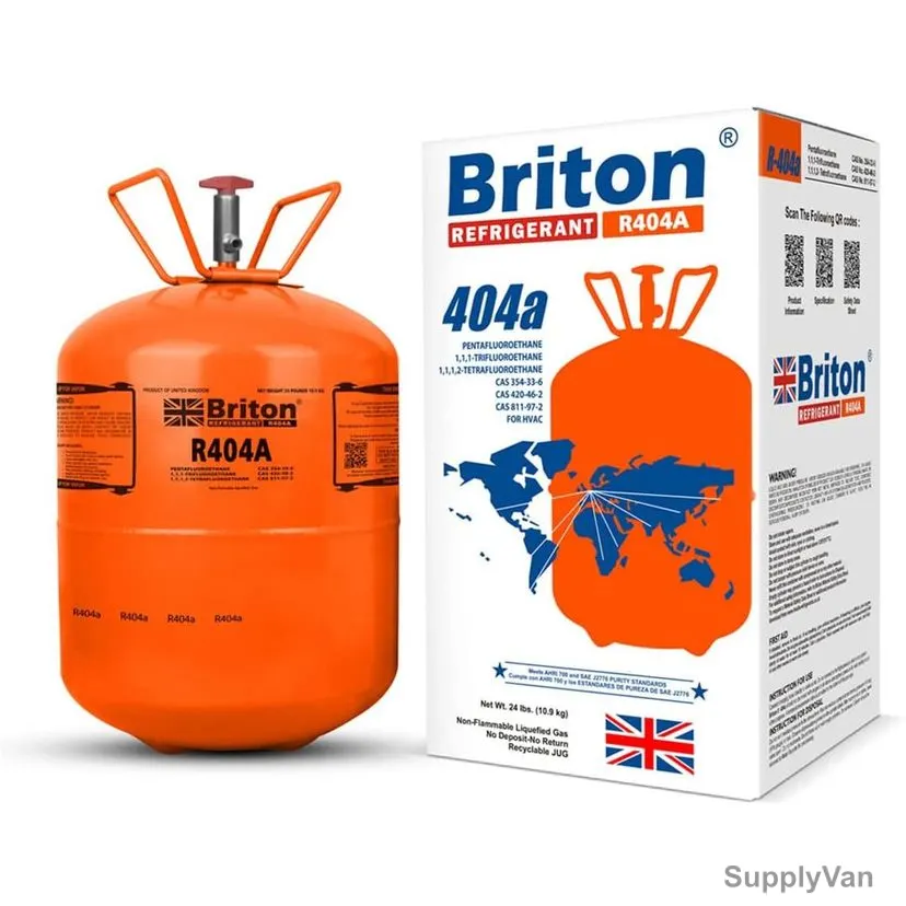 Briton Refrigerant Gas, BR-R404A, 10.9 Kg, Orange