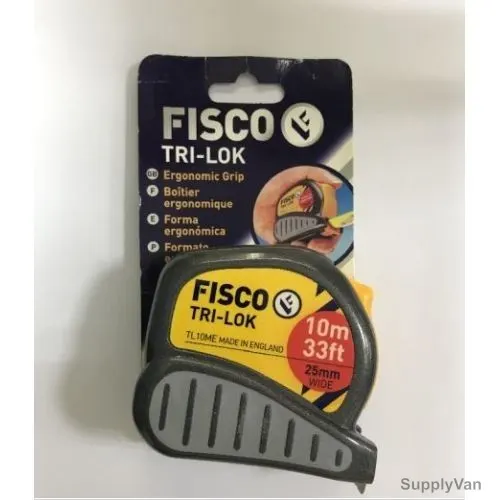 Fisco Measuring Tape, TL10ME, Tri-Lok, 10 Mtrs x 25MM — image 1