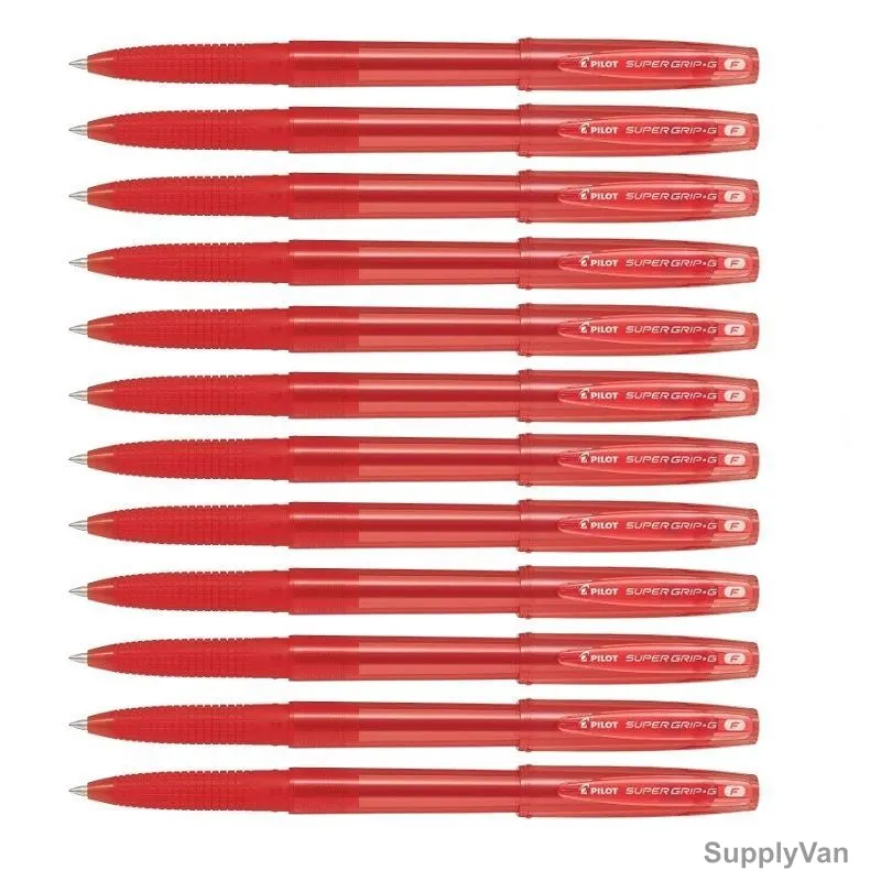 Pilot Ballpoint Pen, BPS-GGF-R, Super Grip G, 0.7MM, Red, PK12