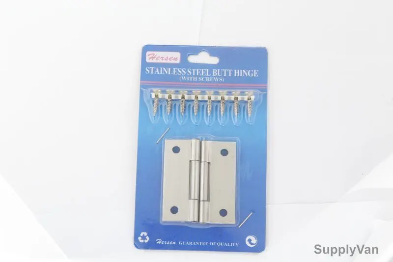 Hersen DIY Stainless Steel Butt Hinges, SAF-44, Stainless Steel Material, Silver Colour