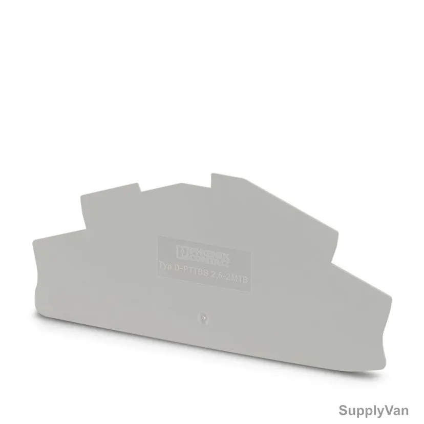 Phoenix Contact End Cover, 3210404, D-PTTBS 2.5-2MTB, 127.5MM Height x 0.8MM Width x 56.6MM Depth