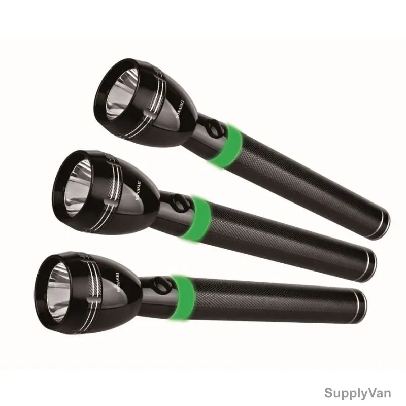 Sonashi Rechargeable LED Handheld Flashlight, SLT-2111, Ni-CD, 5W, 3.6V, Black, 3 Pcs/Pack — image 1