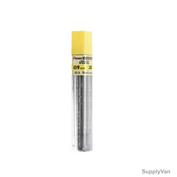 Pentel Hi-Polymer Pencil Lead, PE-50.9-HB, 0.9MM, 12 Pcs/Pack