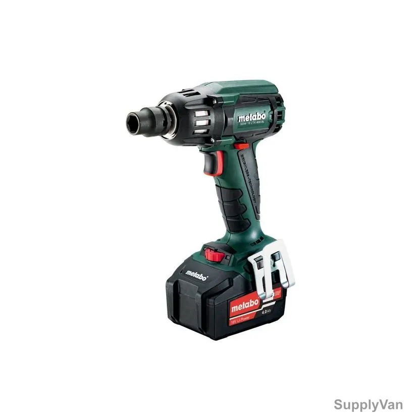 Metabo Cordless Impact Wrench With Carry Case, SSW-18-LTX-400-BL, 602205820, 18V, 2 x 3.5Ah Battery