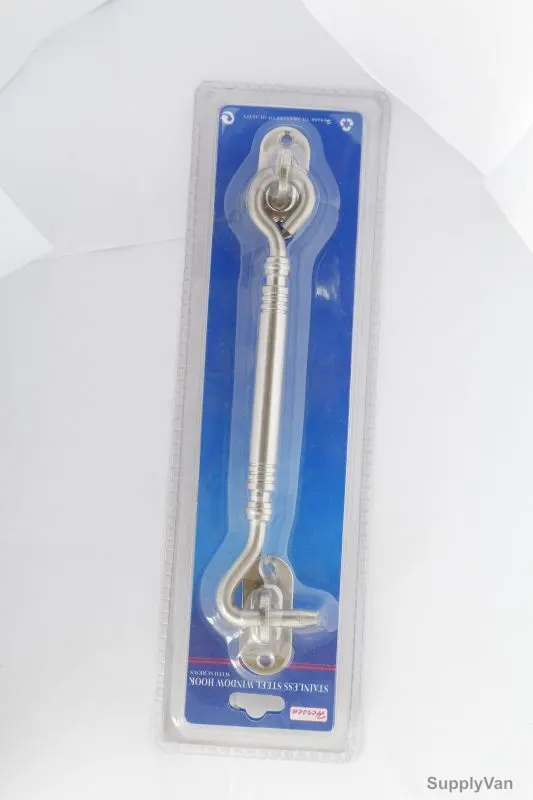 Hersen DIY Gate Hook, SAF-39, Stainless Steel, 6 Inch, Silver