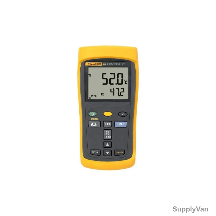 Fluke Dual Probe Digital Thermometer, 52-II, 0 to 1767 Deg.C — image 1