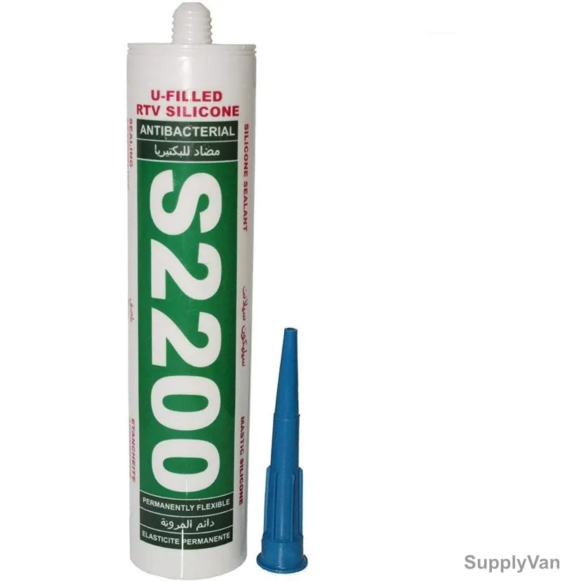Asmaco U-Filled RTV Silicone Sealant, S2200, 240GM, White, 24 Pcs/Carton