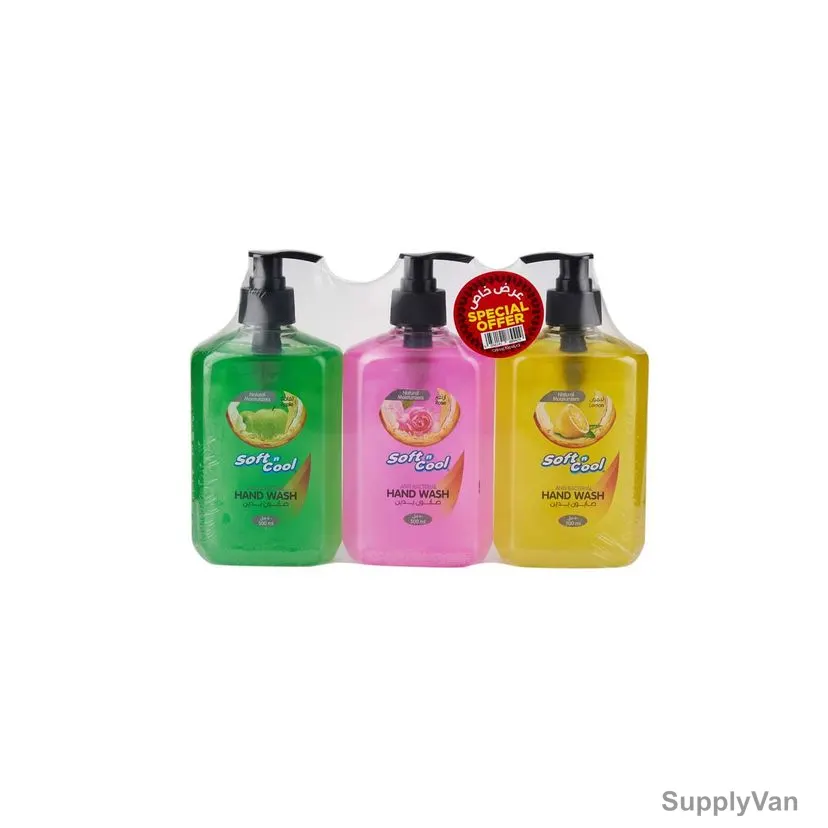 Soft n Cool Anti-Bacterial Liquid Hand Wash, OPHWL500MLX3, 500ML, 3 Pcs/Set — image 1