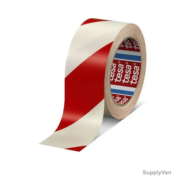 Tesa Floor Marking Tape, 60760, 50MM x 33 Mtrs, Red and White