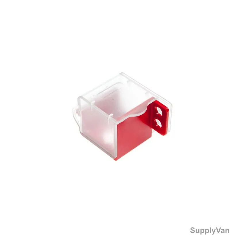 Push Button Panel Lockout, PL-RC-30, Polycarbonate, 30MM, Clear and Red — image 1