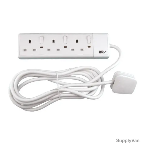 RR Extension Socket, EB6PS2B, W/Neon, 6 Gang, 13A