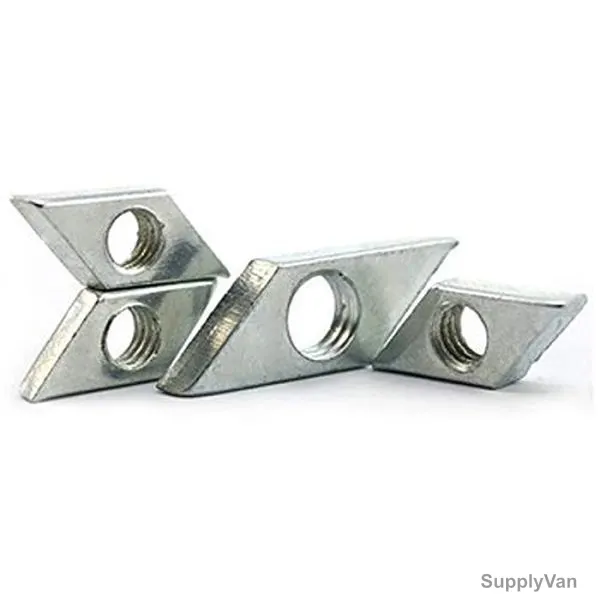 Extrusion Diamond Nut, 40 Series, Iron, M6, PK10