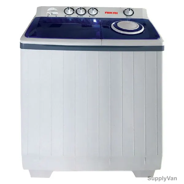 Nikai Top Load Washing Machine, NWM1801SPN1, Semi Automatic, 18 Kg, White