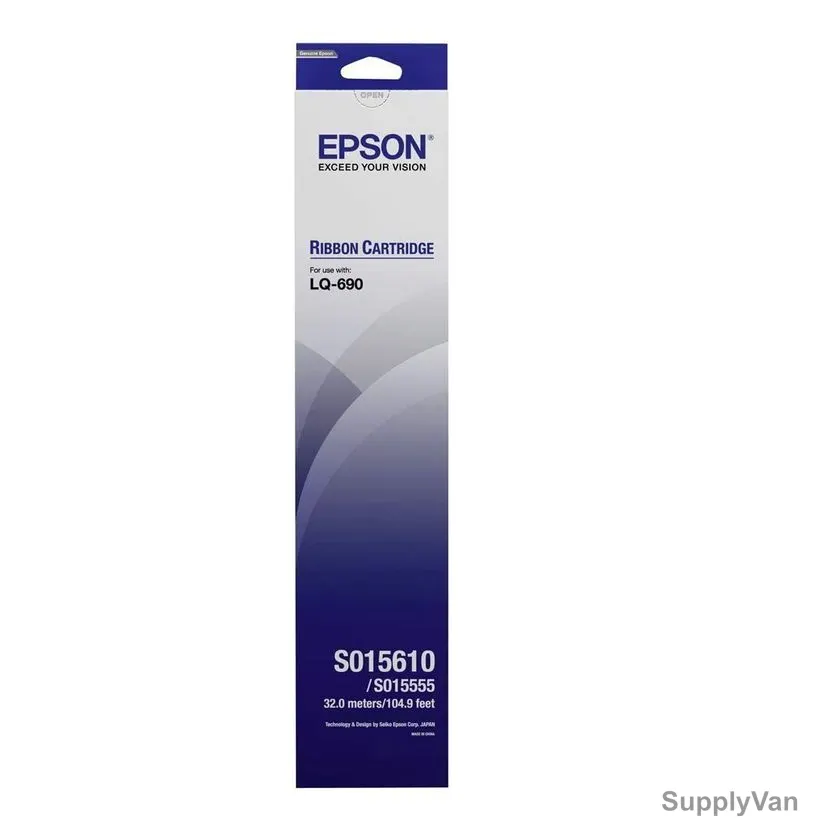 Epson Ribbon Cartridge, LQ690, 32 Mtrs, Black — image 1