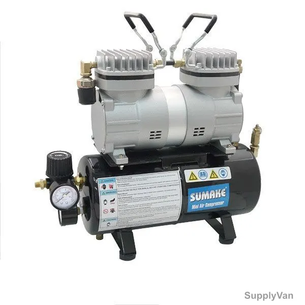 Sumake Mini Air Brush Compressor, MC-1103TGMV, 1/6 HP, 3.5 Ltrs