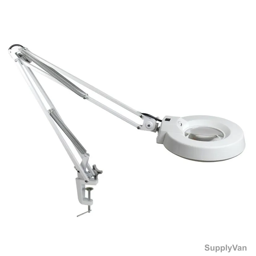 LED Magnifier Lamp, 12CM x 24.5CM Lens Dia, White — image 1