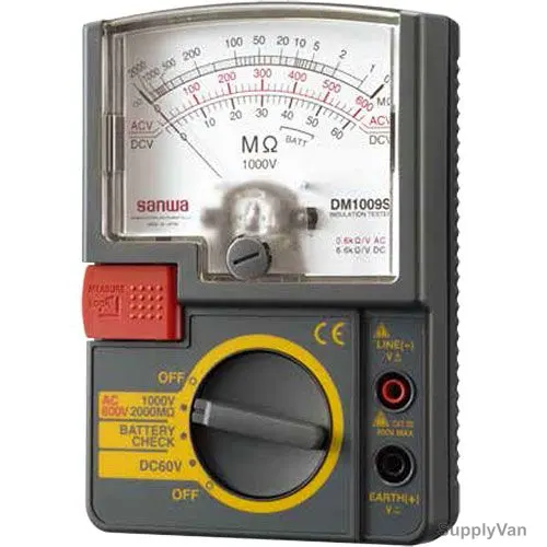 Sanwa Analog Insulation Tester, DM1009S, 600VAC