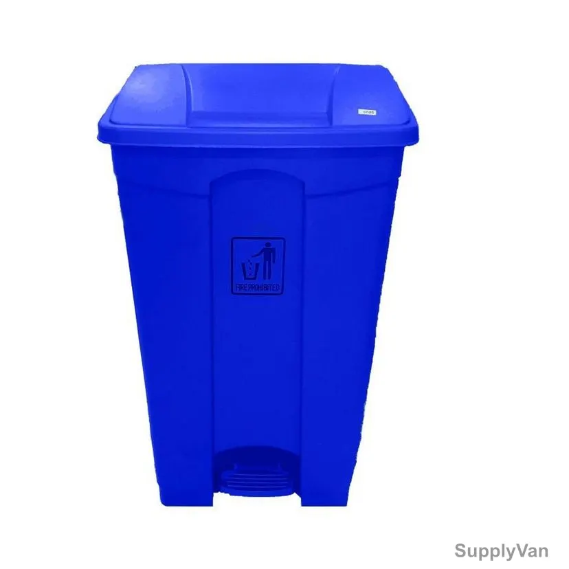 Ek Garbage Bin With Pedal, GC05B-87, Plastic, 87 Ltrs, Blue