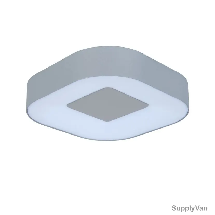 Lutec Ublo Ceiling Light, 350S, 8W, 3000K, Square, Matt Silver — image 1