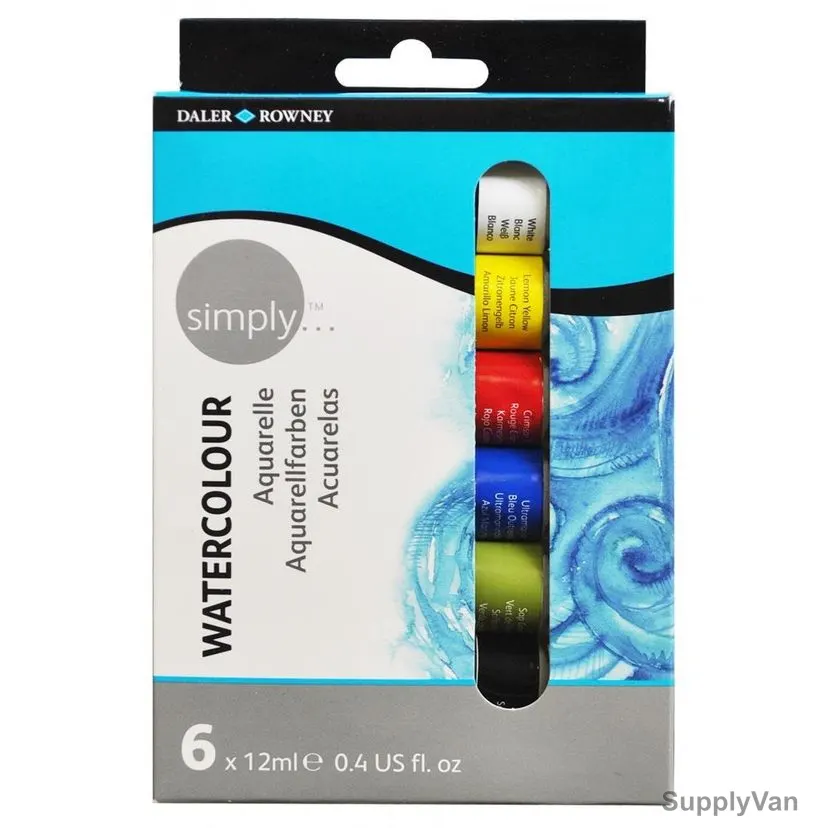 Daler Rowney Simply Watercolor Set, 134500006, 6 Pcs/Set — image 1