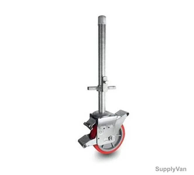 Scaffolding Wheel With Threaded Rod, 089500, Heavy Duty, 20CM, 400Kg