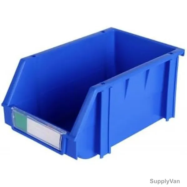 Excellent Plastic Storage Bin, EP002, Polypropylene, 12.5CM Height x 15CM Width x 24CM Length, Blue — image 1