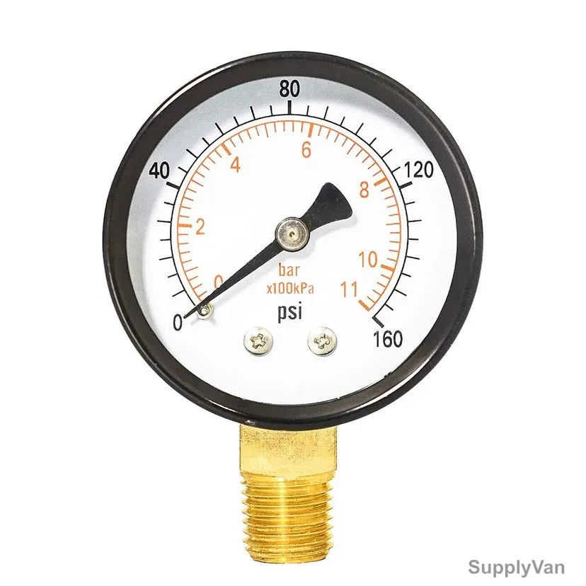 Hunter Pressure Gauge, GP-100-14, ABS/Brass, 4 Feet, 0-10 Bar