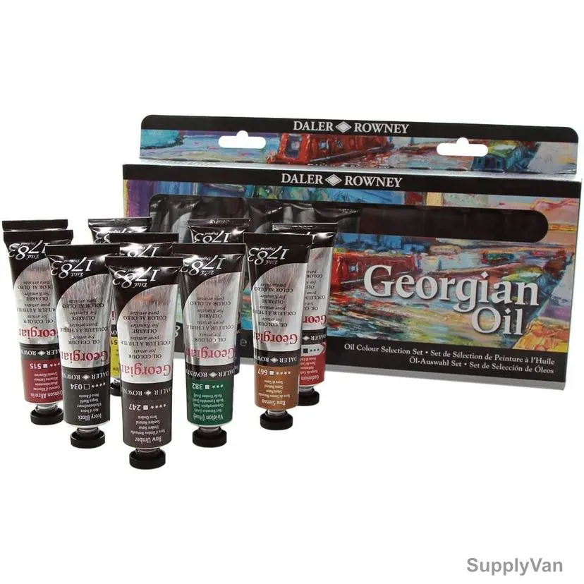 Daler Rowney Georgian Oil Color Selection Set, 111900650, 10 Pcs/Set
