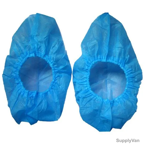 Disposable Shoes Cover, Non-Woven, Free Size, Blue, 50 Pcs/Pack — image 1