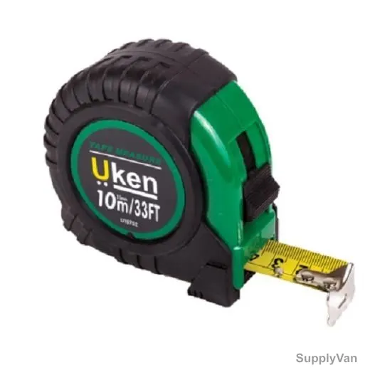 Uken Measuring Tape, U10752, 25MM, 10 Mtrs, Metric/Imperial, Steel