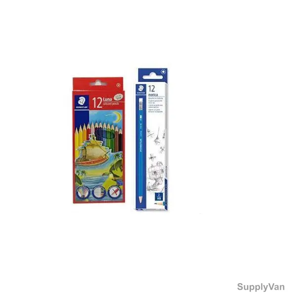 Staedtler Luna Color Pencil Set With Norica Pencil, STP-PACK-272, Assorted Colors, 24 Pcs/Set