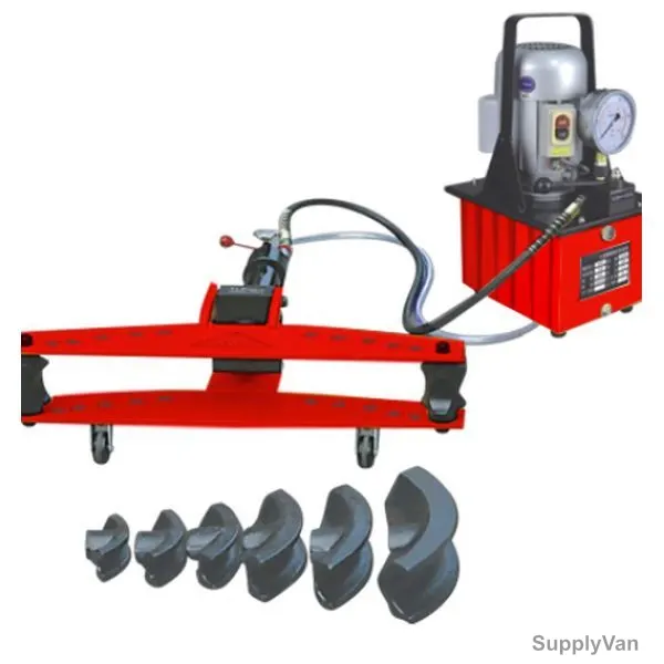 WASSERTEK Electro Hydraulic Pipe Bender, EBEND2, 2 Inch, Black and Red