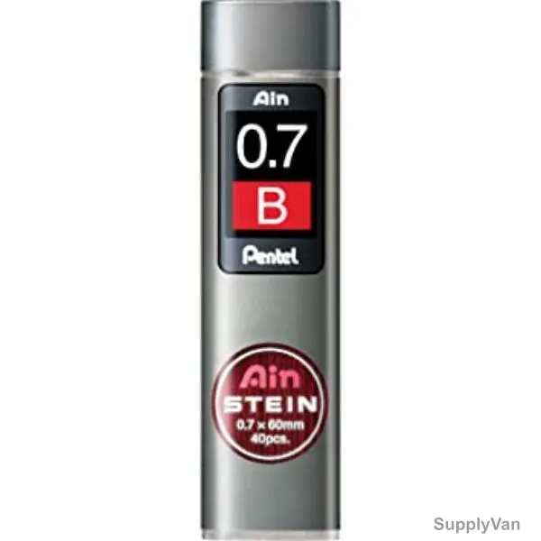 Pentel Ain-Stein Pencil Lead, PE-C277-HB, 0.7MM, 12 Pcs/Pack